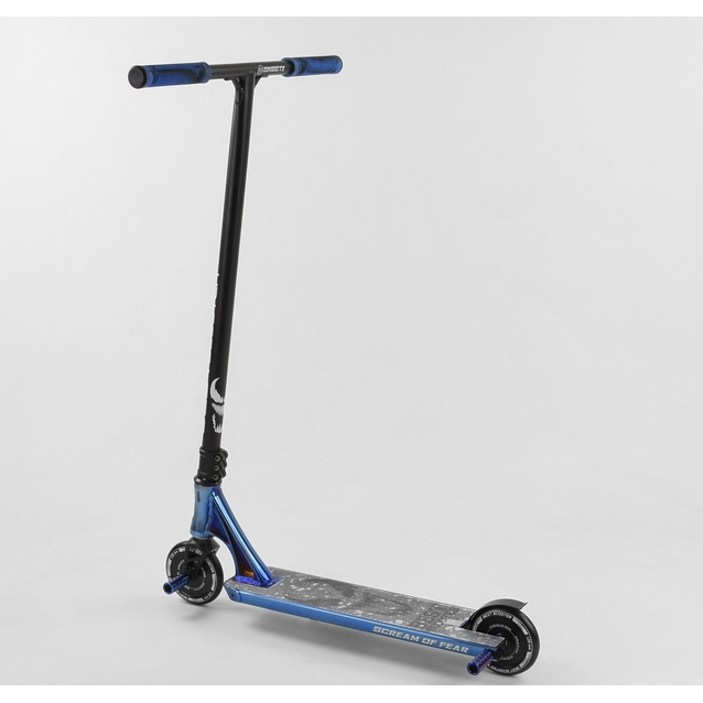 Самокат трюковий Best Scooter «SIMBIOTE-1» 44374 синій, HIC-система, пеги, AL диск та дека, колеса PU Ø120mm, ширина керма - 57 см фото westvelo.com