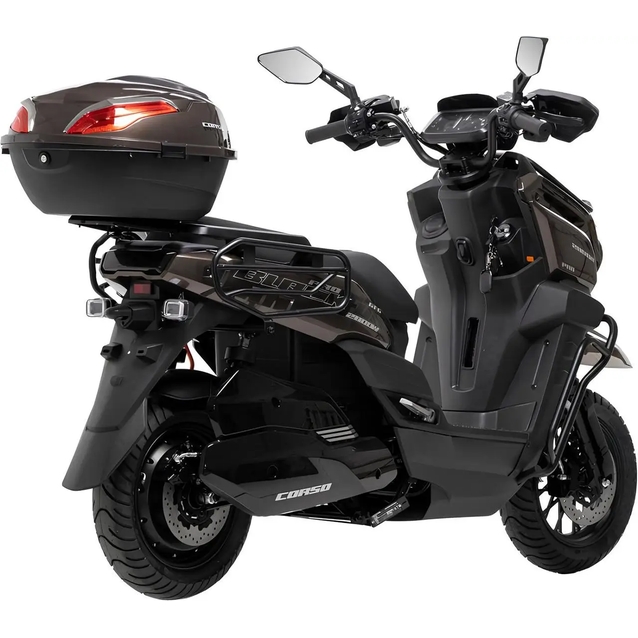 Електроскутер Corso «BLACKFURY» BF-178095, двигун 2800W, акумулятор 72V 40Ah літій-залізо-фосфатний, коричневий, колеса 12" фото westvelo.com