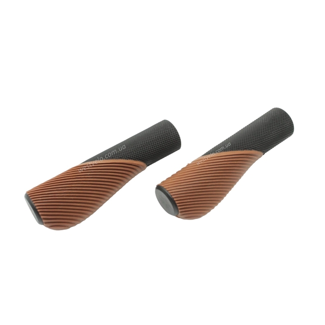 Гріпси ергономічні "CROSSRIDE" CR-G303-1 чорно-коричневі фото westvelo.com