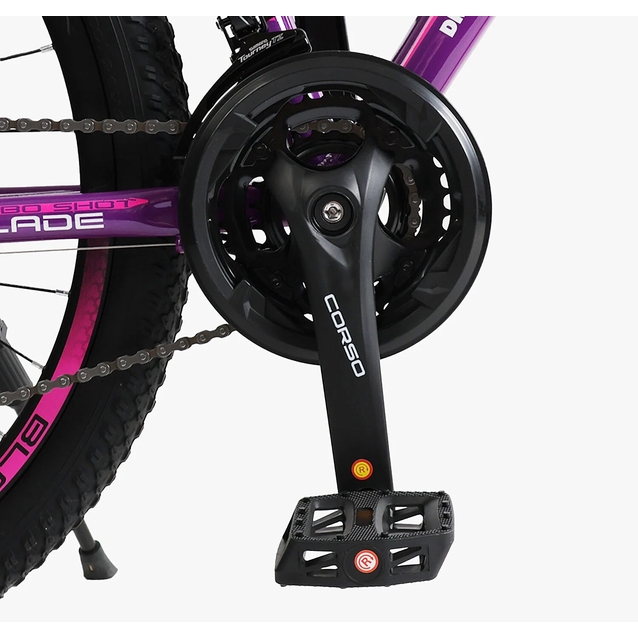 Велосипед 26 AL Corso «BLADE» BD-26228 алюміній 13", (к-т SHIMANO) фіолетово-чорний фото westvelo.com
