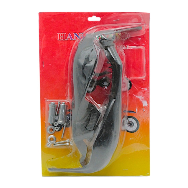 Захист рук на кермо мото FHS, 04 чорні фото westvelo.com