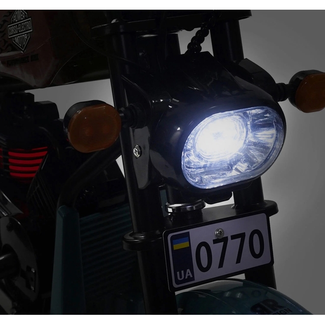 Електромотоцикл Corso H-39741 двигун 160W, акумулятор 24V5Ah свинцево-кислотний, червоний, Bluetooth, звук двигуна, колеса 12" фото westvelo.com