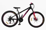 Велосипед 26 AL Corso «NEXT» NX-26922 алюміній 13", (к-т SHIMANO) чорно-рожевий фото westvelo.com