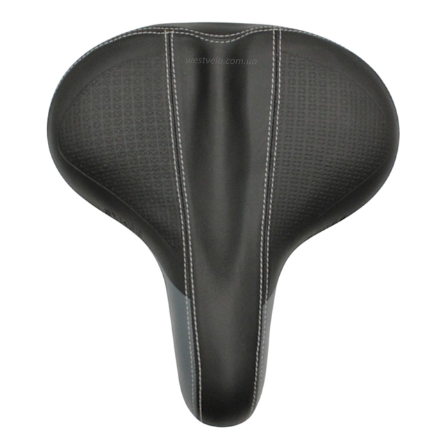 Сідло на демферах AVANTI № 53 (Sykee) широке, чорно-сіро-синє фото westvelo.com