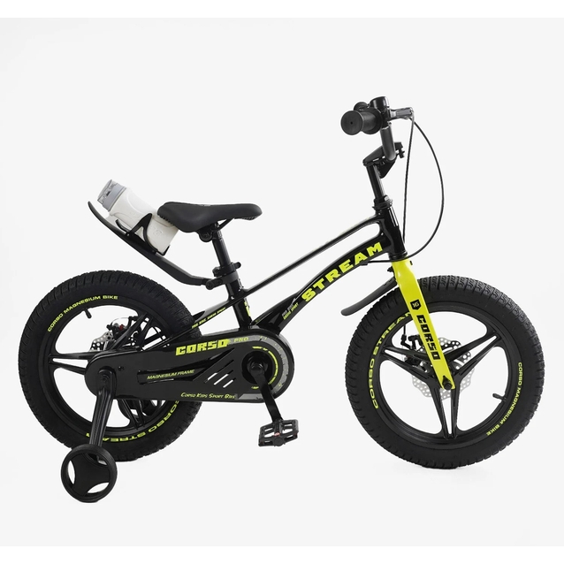 Дитячий велосипед 16 MG Corso «STREAM» SM-75410, магнієва рама, чорно-жовтий фото westvelo.com