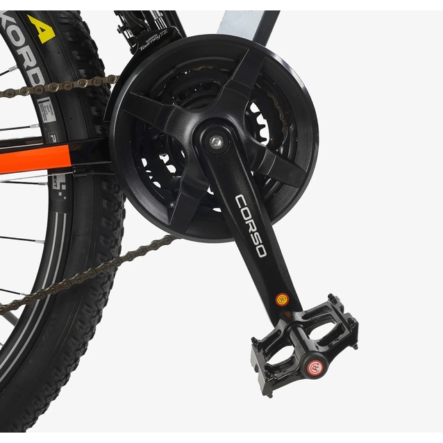 Велосипед 27.5 AL Corso «KORD» KD-10263 алюміній 17", (к-т SHIMANO) чорно-червоний фото westvelo.com