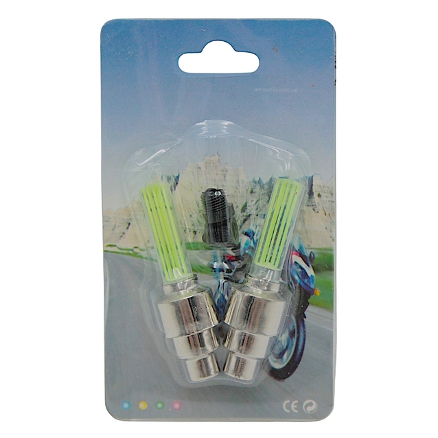 Мигалка-ковпачок на ніпель колеса прозора (жовті) FireFly фото westvelo.com
