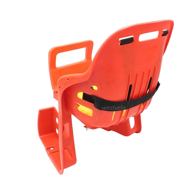 Крісло дитяче, пластик, на зад. багажник, "JLD" з м'ягкою підкладкою, червоне фото westvelo.com