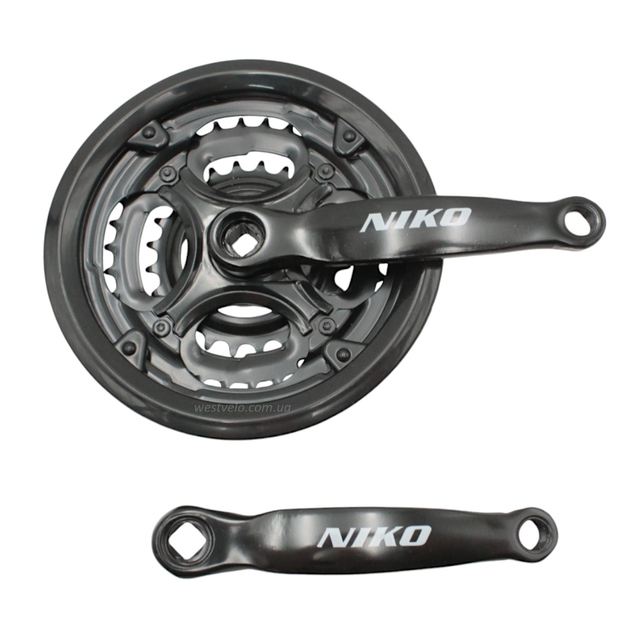 Система шатунів мтв мала NІCO чорна NSS-3001 (24/34/42Т) L-152мм фото westvelo.com