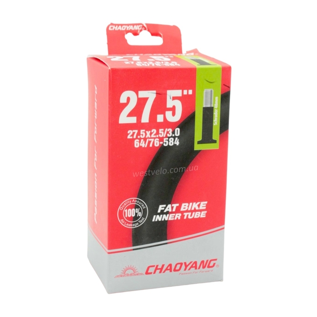 Камера 27.5. довгий ніпель AV 48mm CHAOYANG (2.50-3.00) фото westvelo.com