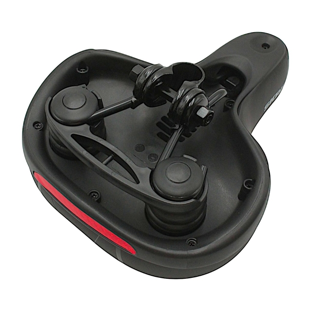 Сідло на демферах з отвором № 669В м'яке з катафотом фото westvelo.com