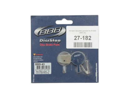 Колодки гальмівні дискові № 08 BBB (BBS-43) (Тайвань)