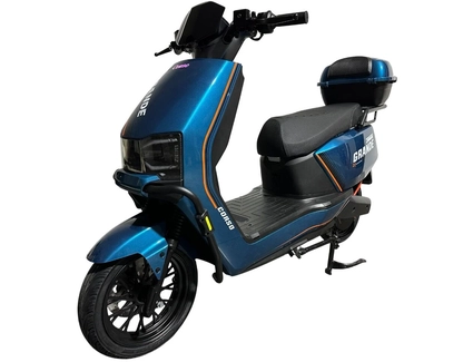Електроскутер Corso «GRANDE» GR-604047, двигун 2000W, акумулятор  72V 35Ah графеновий, синій, колеса 12" + 1 ящик. акум
