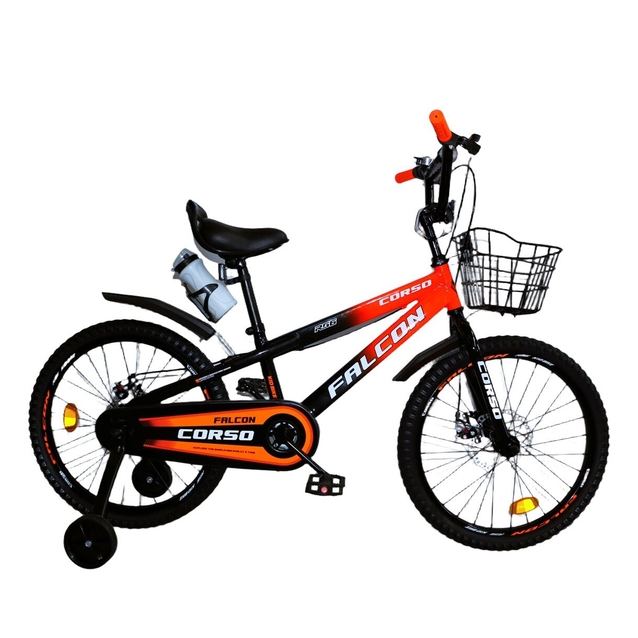 Дитячий велосипед 20 ST Corso «FALCON» FC-20733 дискові гальма, чорно-червоний фото westvelo.com