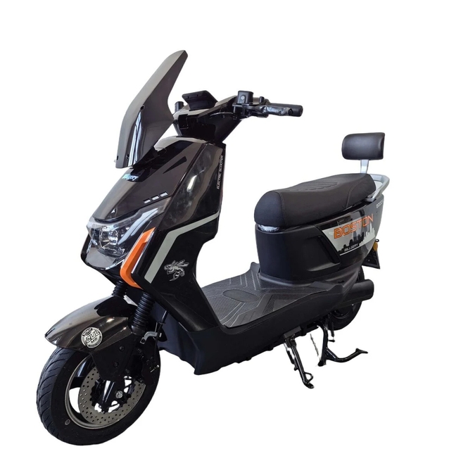 Електроскутер Corso «DEXTER» BT-080941, двигун 2000W, акумулятор 72V 35Ah графеновий, чорний, колеса 10" + 1 ящик. акум фото westvelo.com