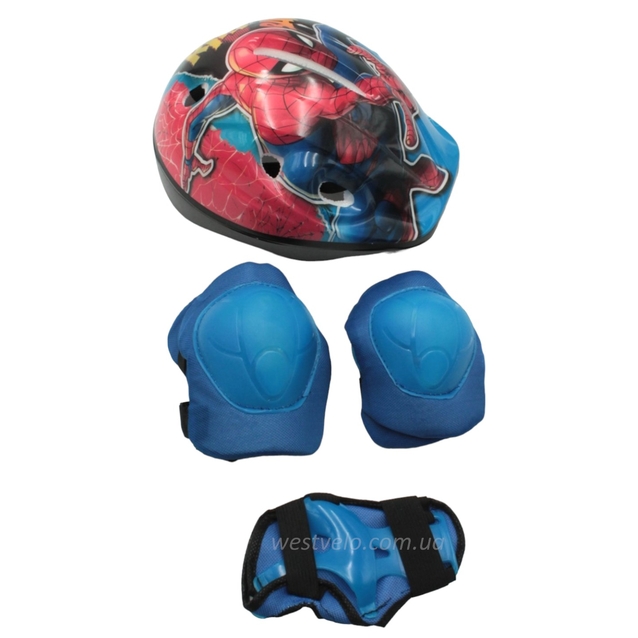 Комплект дитячого захисту, на блістері, (072) людина павук, з шоломом фото westvelo.com