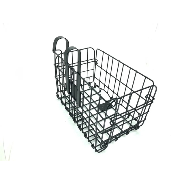 Кошик металевий на руль "розкладний" чорний фото westvelo.com