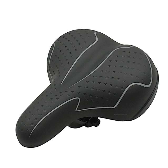 Сідло на пружинах ARDIS № C060, чорне з сірою полоскою (260x210) фото westvelo.com