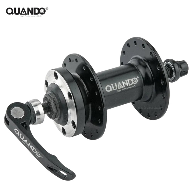 Втулка мтв передня QUANDO (KT-ТD7F), алюмінієва, диск гальма 6 болтів (14Gx36H) з ексцентриком фото westvelo.com