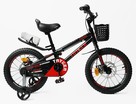 Дитячий велосипед 16 AL Corso «TAYGER»  TG-15044 алюмінієва рама, дискові гальма, чорно-червоний фото westvelo.com