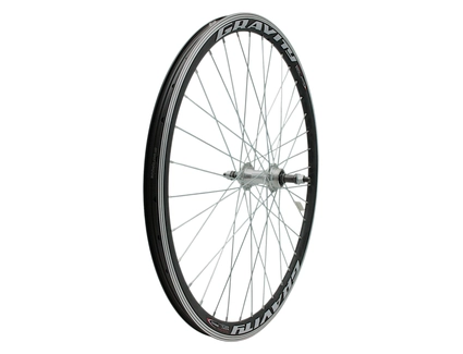 Колесо 26 зад, обід 2-ний чорний, втулка AL на промах біла (Gravity)