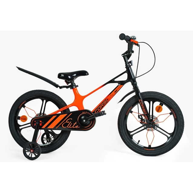 Дитячий велосипед 18 MG Corso «ELITE» ELT-18368, магнієва рама, помаранчево-чорний фото westvelo.com