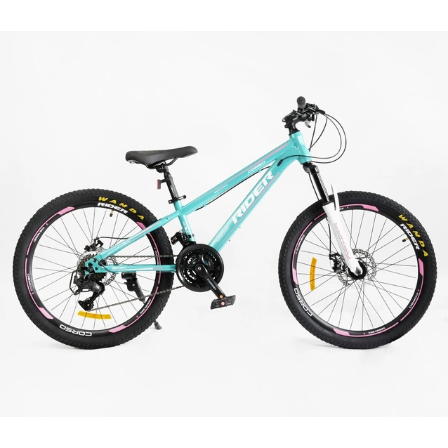 Велосипед 24 ST Corso «RIDER» RD-24019 сталь 11", (к-т LTWOO-A2) бірюзовий фото westvelo.com