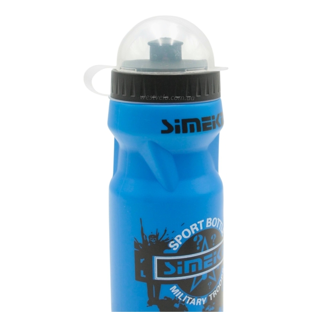 Фляга SIMEKE 650ml "MILITARY" пластмасова синя фото westvelo.com