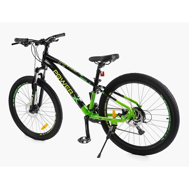 Велосипед 26 AL Corso «X-POWER» PW-79120 алюміній 13", (к-т SHIMANO) чорно-салатовий фото westvelo.com