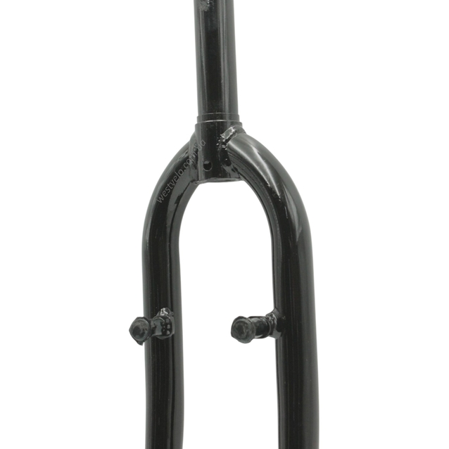 Вилка 28 сталева шток Ø28.6 з кріпленням V-brake, чорна L-240mm р.з L-57mm фото westvelo.com