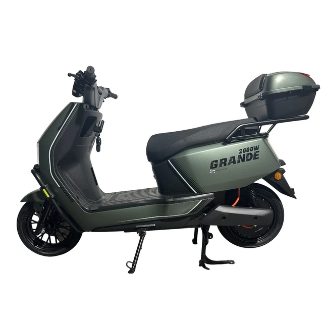 Електроскутер Corso «GRANDE» GR-746079, двигун 2000W, акумулятор 72V 35Ah графеновий, зелений, колеса 12" + 1 ящик. акум фото westvelo.com