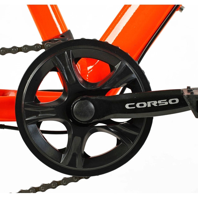 Велосипед 24 AL Corso «OPTIMA» TM-24114 алюміній 11", (к-т SHIMANO) помаранчево-жовтий фото westvelo.com