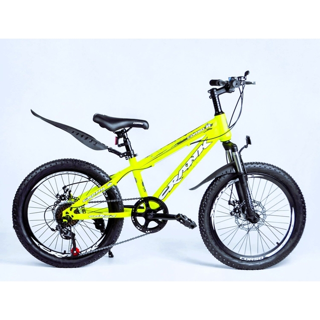 Велосипед 20 ST Corso «CRANK» CR-20736 сталь 11", (к-т SHIMANO) жовтий фото westvelo.com