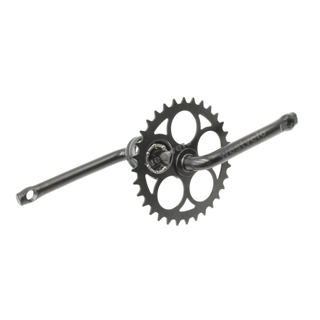 Система шатунів дитяча "20" 32Т, чорна, шатун L-125мм, (віночки 7шар.+чашки,конуси) фото westvelo.com