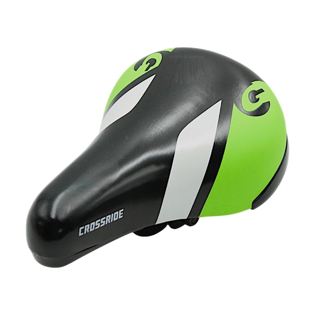 Сідло дитяче CROSSRIDE №185-10, пластмасова основа чорна фото westvelo.com
