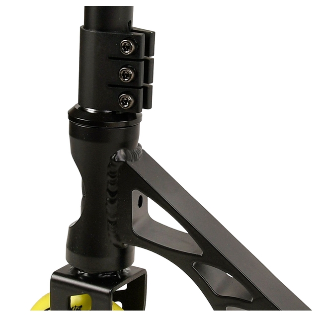 Самокат трюковий Best Scooter «REACTOR» RC-22211 жовто-чорний, HIC-система, пеги, AL диск та дека, колеса PU Ø110mm, ширина керма - 55 см фото westvelo.com