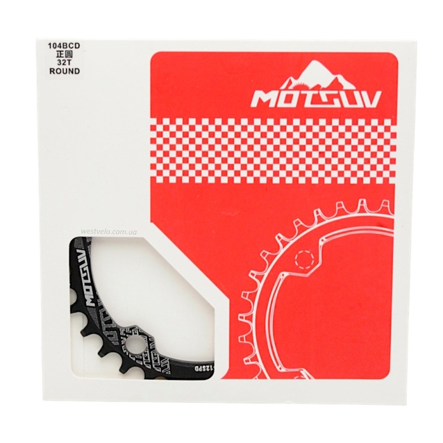 Зірка шатунів передня накладна AL MOTSUV чорна на 32Т фото westvelo.com