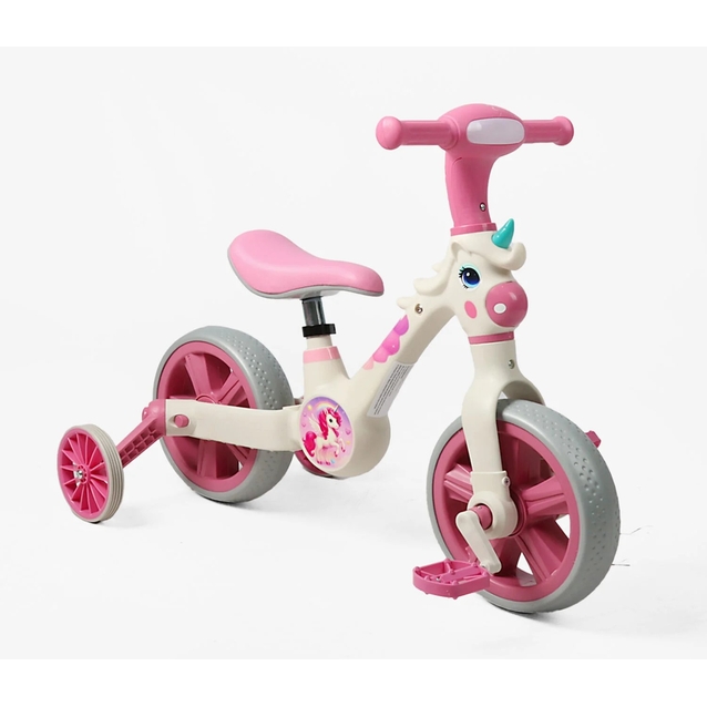 Велобіг-трансформер, 2-кол, 10 Best Trike JM-0410-4 рожевий, музика та підсвічування фото westvelo.com