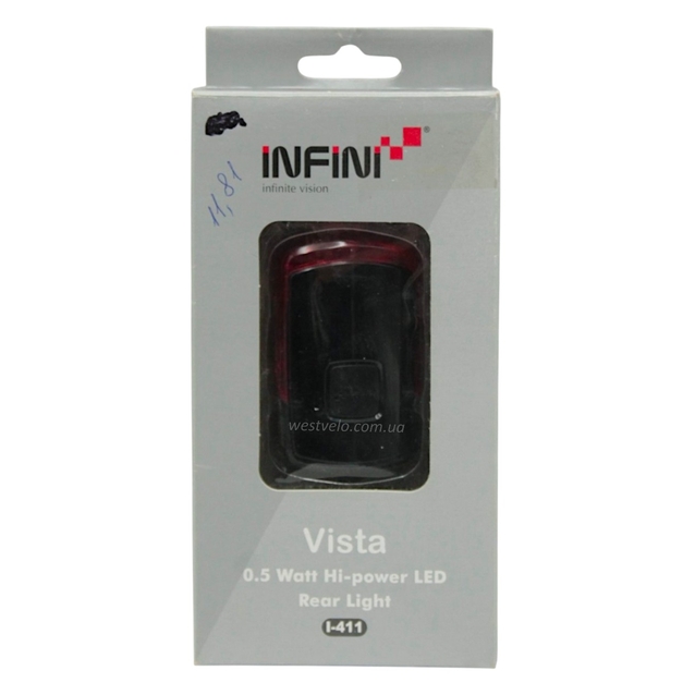 Мигалка на батарейках зад. INFINI I-411 0.5W 2 режима фото westvelo.com