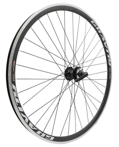 Колесо 28-29 перед, обід 2-ний чорний, втулка AL. NECO MS37F, диск 6 болтів,ексцентрик,чорна спиця