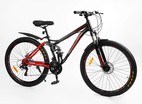 Велосипед 27.5 ST Corso «REND» RD-50401 сталь 15", (к-т SHIMANO) чорно-червоний