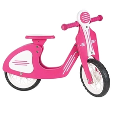 Велобіг 12 Corso EVA, дерев'яна рама «PILSAN» 02-002 рожевий