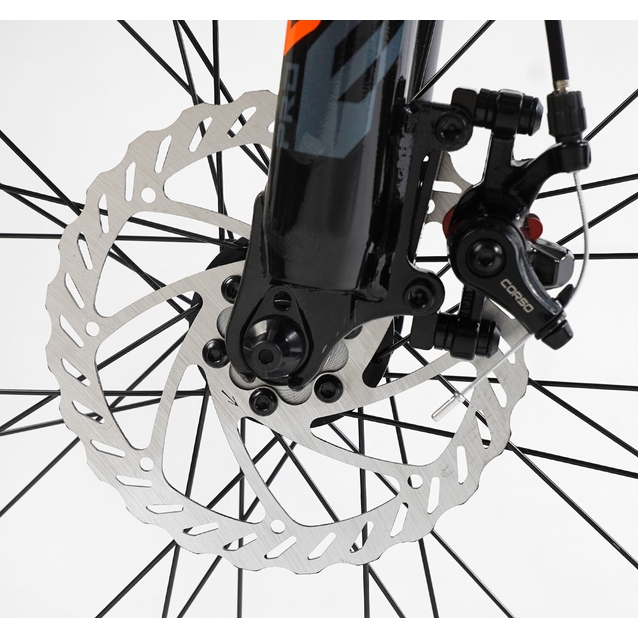 Велосипед 29 AL Corso «KORD» KR-70927 алюміній 19", (к-т SHIMANO) графітово-помаранчевий