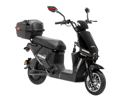 Електроскутер Corso «PRIME» PM-92116, двигун 1000W, акумулятор 60V/20Ah свинцево-кислотний, чорний + 1 ящик. акум, колеса 10"