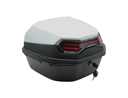 Кофр (багажник) для мотоцикла задній ROBIK 48 (400х400х280) 45L білий з катафотом