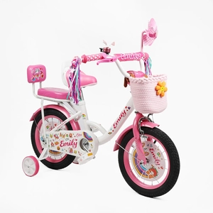 Дитячий велосипед 14 ST Corso «EMILY» ML-13065 біло-рожевий