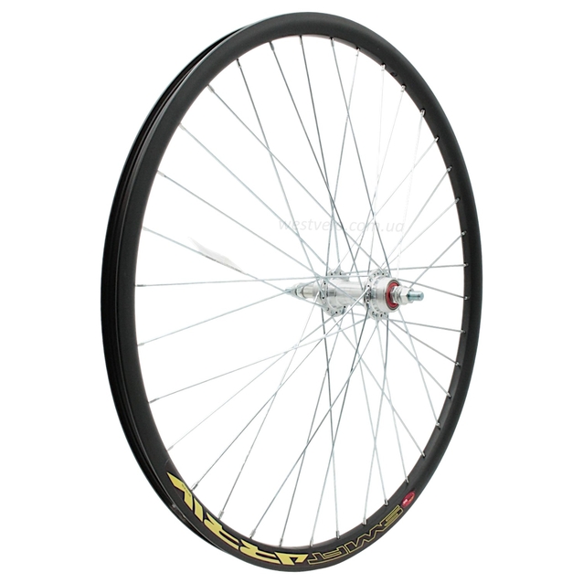 Колесо 26 зад, обід 2-ний чорний дисковий, втулка AL на промах, диск різьба фото westvelo.com