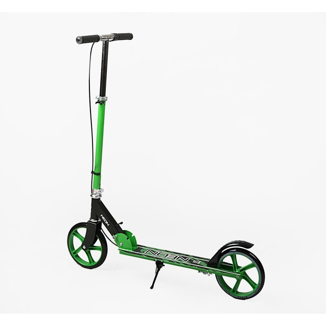 Самокат дитячий 2-х колісний, PU Skyper «NEON» N-31006 салатовий, Ø200mm, ST, ручне гальмо фото westvelo.com