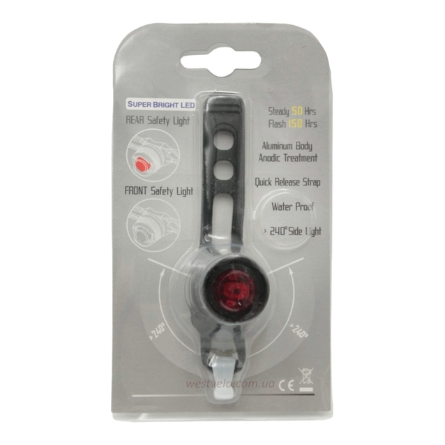 Габарит задній (353) чорний, на батарейках фото westvelo.com