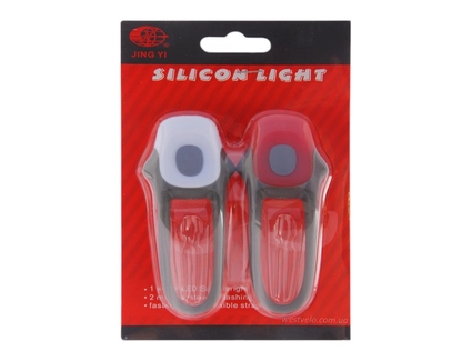 Мигалка силікон JING YI  (JY 267) перед+зад на батарейці